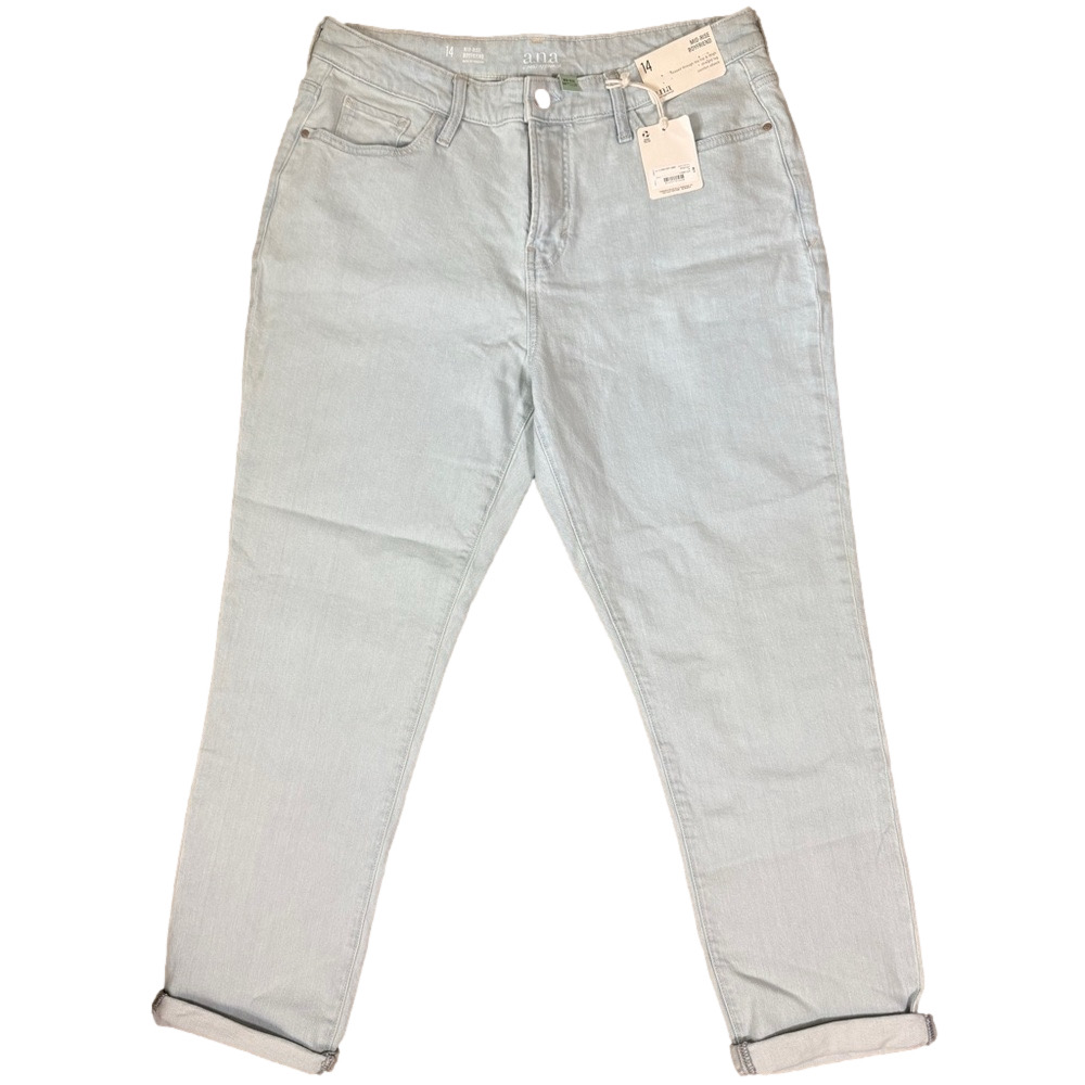 a.n.a Light Blue Mid Rise Boyfriend Denim Jeans SKU0950